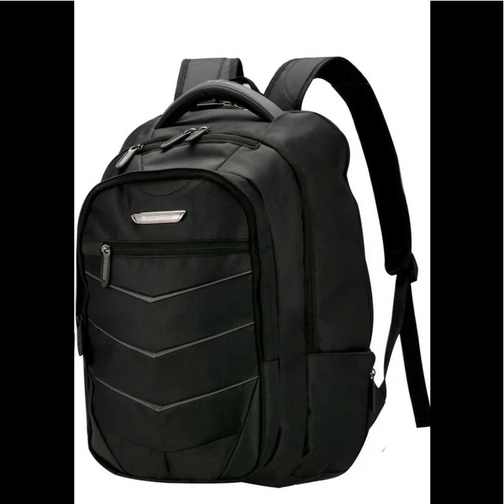 Gray and Black Men’s Women’s Ladies Guys Computer Backpack by TRAVELERS CHOICE